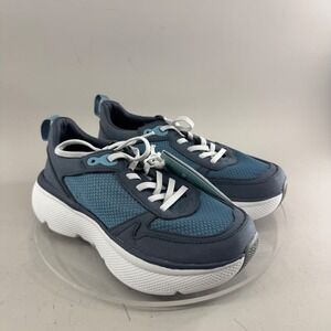 Revitalign Womens Clio Navy Blue Mesh Platform Walking Sneakers Size 7D RV1195